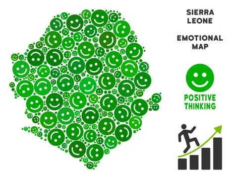 Vector Happiness Sierra Leone Map Mosaic of Smiles 스톡 일러스트