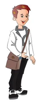 Vector of happy college student. Stockillustratie