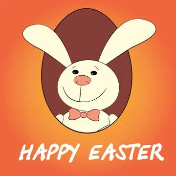 Vector. Happy Easter. Easter bunny Illustrazione stock