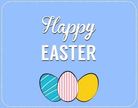 Vector Happy Easter greeting card Illustrazione stock