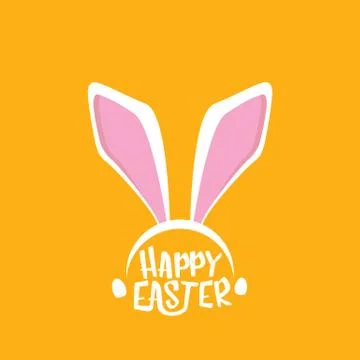 Vector happy easter greeting card with white easter bunny funky mask with rabbit イラスト素材