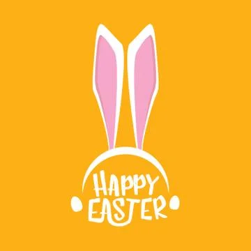 Vector happy easter greeting card with white easter bunny funky mask with rabbit イラスト素材