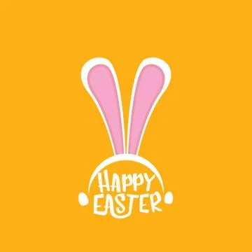 Vector happy easter greeting card with white easter bunny funky mask with rabbit イラスト素材