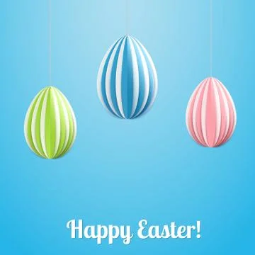 Vector Happy Easter Greeting Card Stock Illustration
