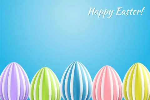 Vector Happy Easter Greeting Card Stock Illustration