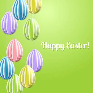 Vector Happy Easter Greeting Card Stock Illustration