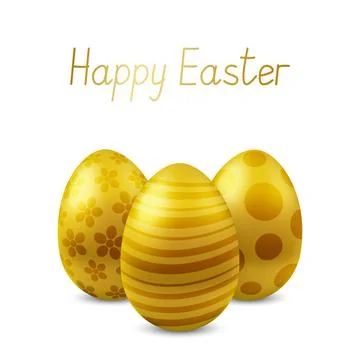 Vector Happy Easter greeting card with eggs. Illustrazione stock