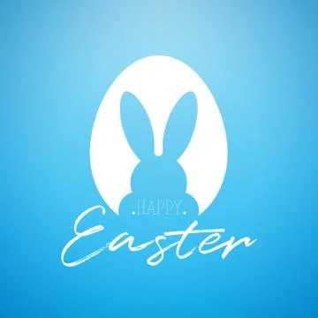 Vector Happy Easter Holiday Illustration with Rabbit Ears in Cutting Egg and Stock Illustration