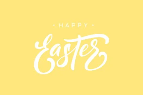 Vector Happy Easter lettering. Stock Illustration