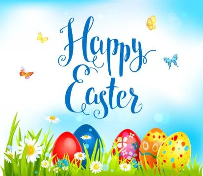 Vector happy ester background Stock Illustration