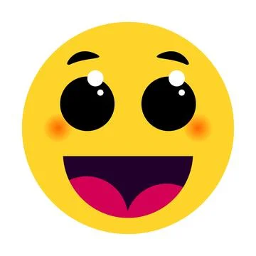 Vector happy face or emoticon isolated on white background. Stock Illustration