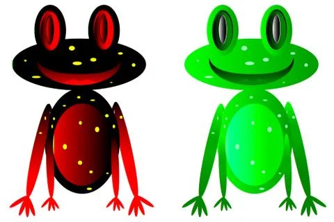 Vector happy frogs Stock Illustration