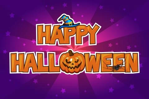 Vector Happy Halloween Card Stock Illustration