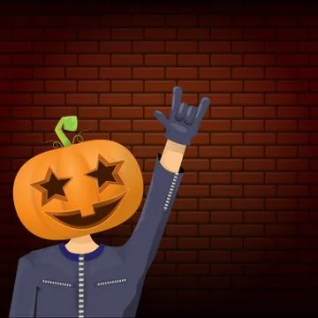 Vector Happy halloween creative hipster party background. man in halloween 스톡 일러스트