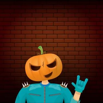 Vector Happy halloween creative hipster party background. man in halloween Illustrazione stock