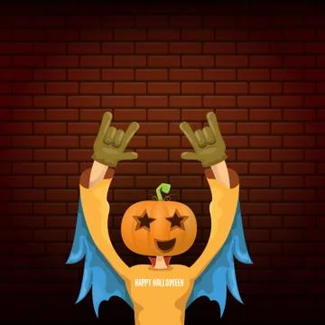 Vector Happy halloween creative hipster party background. man in halloween イラスト素材