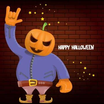 Vector Happy halloween creative hipster party background. man in halloween Illustrazione stock