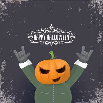 Vector Happy Halloween creative hipster party background. man in Halloween Illustrazione stock