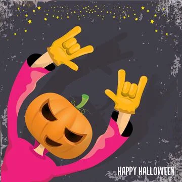 Vector Happy Halloween creative hipster party background. man in Halloween 스톡 일러스트