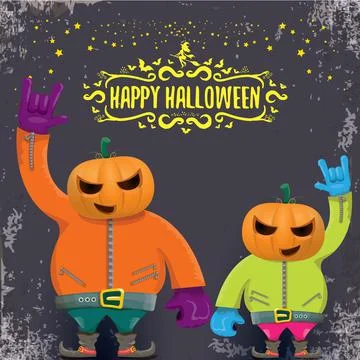 Vector Happy Halloween creative hipster party background. man in Halloween Illustrazione stock