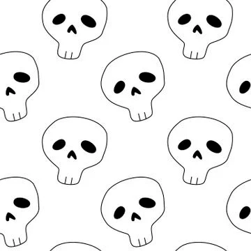 Vector Happy Halloween seamless pattern,classic bundle icons, doodles element Stock Illustration