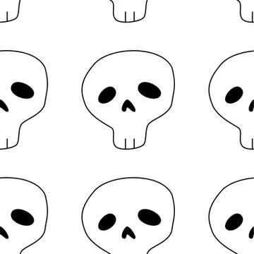 Vector Happy Halloween seamless pattern,classic bundle icons, doodles element Stock Illustration