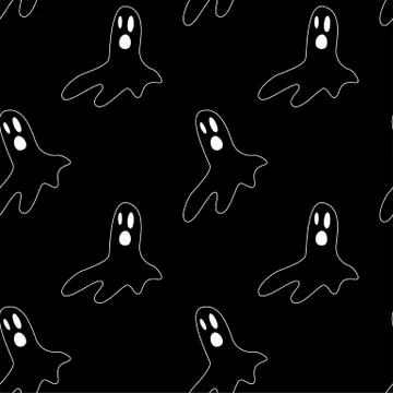 Vector Happy Halloween seamless pattern,classic bundle icons, doodles element Stock Illustration