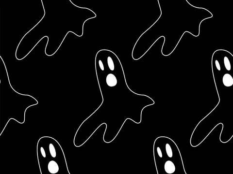 Vector Happy Halloween seamless pattern,classic bundle icons, doodles element Stock Illustration