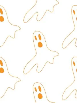 Vector Happy Halloween seamless pattern,classic bundle icons, doodles element Stock Illustration