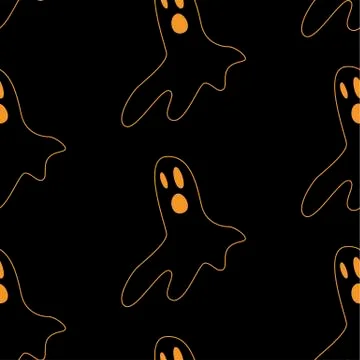 Vector Happy Halloween seamless pattern,classic bundle icons, doodles element Stock Illustration