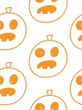 Vector Happy Halloween seamless pattern,classic bundle icons, doodles element Illustrazione stock