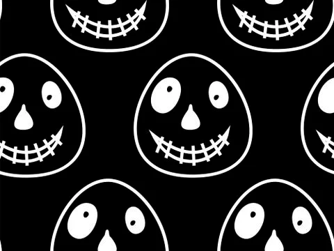 Vector Happy Halloween seamless pattern,classic bundle icons, doodles element Stock Illustration