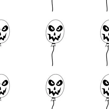 Vector Happy Halloween seamless pattern,classic bundle icons, doodles element イラスト素材
