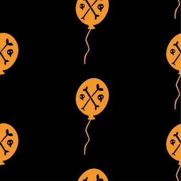 Vector Happy Halloween seamless pattern,classic bundle icons, doodles element Stock Illustration