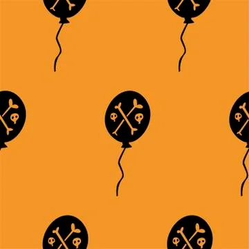 Vector Happy Halloween seamless pattern,classic bundle icons, doodles element Stock Illustration