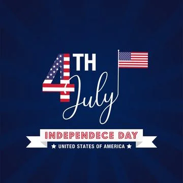 Vector happy independence day 4th of July USA flag Stock Illustration