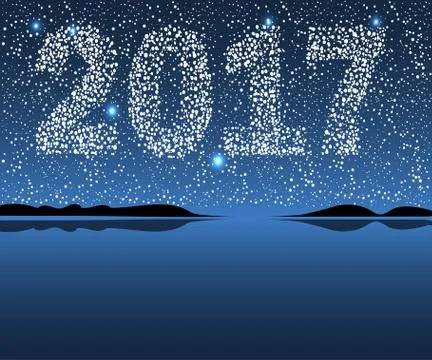 Vector Happy New 2017 Stock Illustration