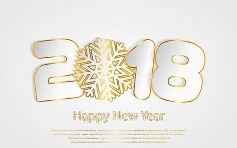 Vector Happy New Year 2017 background with paper cuttings Stock Illustration