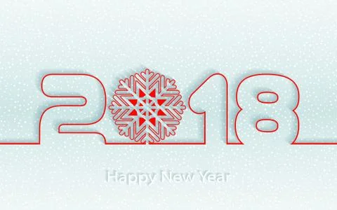Vector Happy New Year 2017 background with paper cuttings Stock Illustration