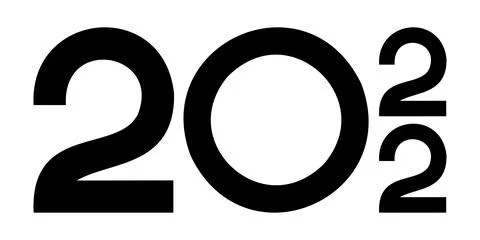 Vector. Happy new year 2022 logo text design. Stock Illustration