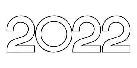Vector. Happy new year 2022 logo text design. Stock Illustration