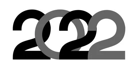 Vector. Happy new year 2022 logo text design. Stock Illustration