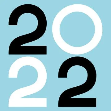 Vector. Happy new year 2022 logo text design. Stock Illustration