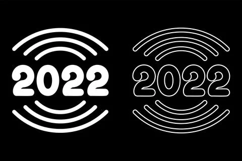 Vector. Happy new year 2022 logo text design. Design templates with 2022. Stock Illustration
