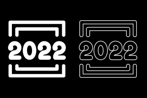 Vector. Happy new year 2022 logo text design. Design templates with 2022. Stock Illustration