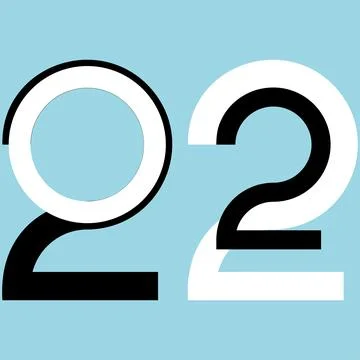Vector. Happy new year 2022 logo text design. Stock Illustration