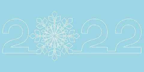 Vector. Happy new year 2022 logo text design. Minimalism backgrounds. Stock Illustration