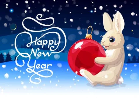Vector happy new year card Stock Illustration