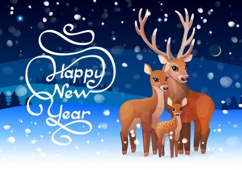 Vector happy new year card Stock Illustration