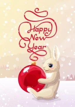 Vector happy new year card Stock Illustration